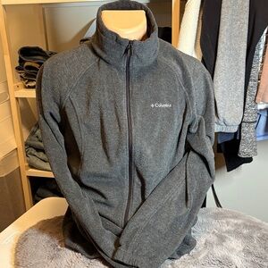 Columbia Charcoal Full-Zip Fleece Jacket